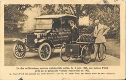 La Dix Millionième Voiture Automobile Sortie Des Usines Ford En 1924 - Henry Ford Et Son Fils Edsel - Voitures De Tourisme