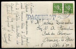 NORVEGE - N° 147 (2) / CP DE STAVANGER MAIS OBL. ROTTERDAM LE 18/8/1930 + GL " PAQUEBOT " POUR LA FRANCE - TB - Lettres & Documents