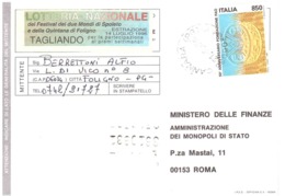 1995 £850 FONDAZIONE FAO SU CARTOLINA LOTTERIA NAZIONALE - Tegen De Honger