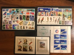 Poland 1975 Complete Year Set With Souvenir Sheets Basic MNH Perfect Mint Stamps. 64 Stamps And 4 Souvenir Sheets - Años Completos