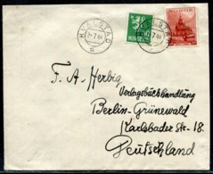NORVEGE - N° 173 + 188 / LETTRE D' HVALSTAD LE 2/7/1940 POUR BERLIN AVEC CENSURE - TB - Briefe U. Dokumente