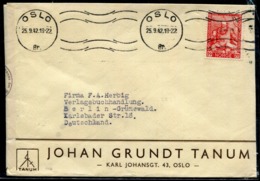 NORVEGE - N° 215 / LETTRE AVEC O.M. D'OSLO LE 25/9/1942 POUR BERLIN AVEC CENSURE - TB - Lettres & Documents