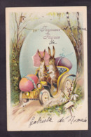 CPA Lapin Position Humaine Gaufré Embossed écrite - Other & Unclassified