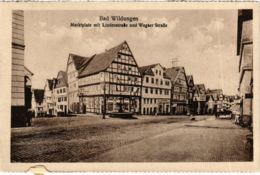 CPA AK Bad Wildungen Marktplatz Mit Lindenstrasse GERMANY (899700) - Bad Wildungen