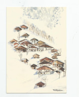 73 Savoie - Hameau De Boudin Neige Vers Areches D'après Aquarelle Originale De Masson - Andere & Zonder Classificatie