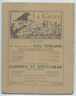 ANCIENNE REVUE LA GRIVE N°72, 1952, CHANSON PAUL VERLAINE, LEMAGNY, GUERRE DES GAULES, " JULES DEPAQUIT ", ARDENNES 08 - Tourismus Und Gegenden