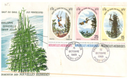 (ED 42) New Hebrides FDC Cover - 1969 - Ile Pentecote Saut Du Gaul - Vanuatu (1980-...)