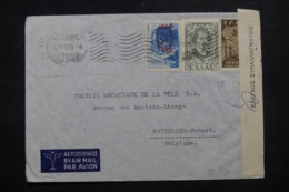 GRECE - Enveloppe Commerciale De Athènes Pour Bruxelles En 1949 Avec Contrôle Postal - L 45058 - Cartas & Documentos