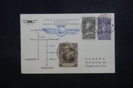 CONGO BELGE - Carte 1er Vol Elisabethville / Bruxelles Du Nouveau Circuit En 1936, Affranchissement Plaisant - L 45066 - Covers & Documents