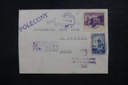 POLOGNE - Enveloppe En Recommandé De Gostynin Pour La Suisse En 1945, Affranchissement Plaisant - L 45080 - Storia Postale