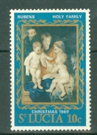 St Lucia: 1968   Christmas - Paintings  SG273?   10c   [red Colour Missing]  MH - Ste Lucie (...-1978)