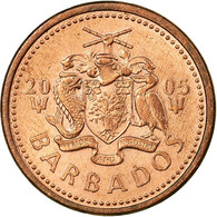 Monnaie, Barbados, Cent, 2005, Royal Canadian Mint, TTB, Copper Plated Zinc - Barbados (Barbuda)