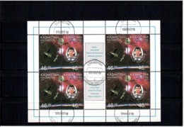 Kazakhstan 1996.  Space (T.Aubakirov). Sh-let Of 8 (4 Strips)+2 Labl.   Michel # 134-35  KB   (oo) - Kazakhstan