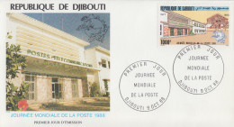 Enveloppe  FDC  1er  Jour   DJIBOUTI    Journée  Mondiale  De  La  POSTE    1988 - Posta