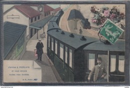 Carte Postale 95. J'arrive à Pierlaye En Train Vapeur   Très Beau Plan - Pierrelaye