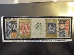 1960-69 Timbre Oblitéré N°   1417a  Bande   " Philatec, Paris 1964    "    Net     1 - Used Stamps