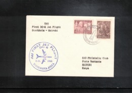 Sweden 1961 SAS First Flight Stockholm - Nairobi - Briefe U. Dokumente