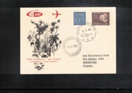 Sweden 1964 SAS First Coronado Jet Flight Stockholm - Montevideo - Covers & Documents