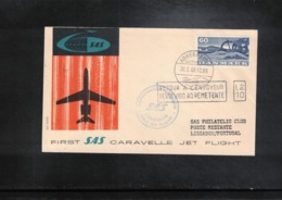 Denmark 1960 SAS First Caravelle Jet Flight Copenhagen - Lissbon - Luftpost