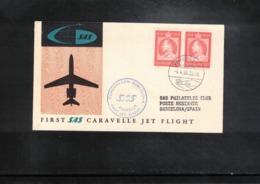 Denmark 1960 SAS First Caravelle Jet Flight Copenhagen - Barcelona - Airmail