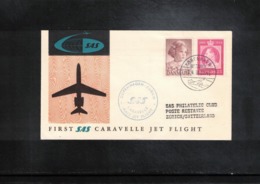 Denmark 1960 SAS First Caravelle Jet Flight Copenhagen - Zuerich - Luftpost