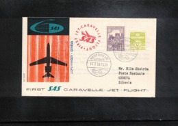 Denmark 1959 SAS First Caravelle Jet Flight Copenhagen - Geneva - Luftpost