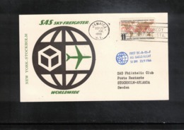 USA 1966 SAS Sky Freighter New York - Stockholm - Briefe U. Dokumente