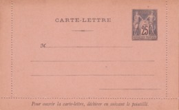 Carte Lettre Sage 25c Noir L4 Neuve - Tarjetas Cartas