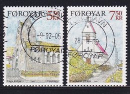 Faroe Islands 2004, Churches Complete Set, Vfu. Cv 3,50 Euro - Féroé (Iles)