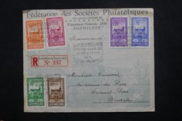 LUXEMBOURG - Enveloppe De L 'Exposition Philatélique En 1936 En Recommandé Pour Bruxelles, Affran. Plaisant - L 45126 - Lettres & Documents