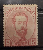 ESPAÑA.  EDIFIL 118 (*).  5 CT ROSA AMADEO I. - Ungebraucht