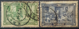 NORWAY - Canceled - Sc# 96, 98 - 5o 20o - Used Stamps