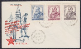 Yugoslavia Italy Trieste Zone B 1951 Congress Of Italian Culture In Piran, FDC Michel 52-54 - Other & Unclassified