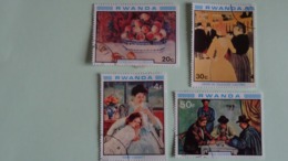 RWANDA - 1980 WELLKNOWN PAINTINGS (4) - Peintures Célèbres (4) - Used Obli - Used Stamps