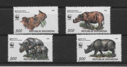 Thème Animaux - W.W.F. - Rhinocéros - Indonésie - Timbres Neufs ** Sans Charnière - TB - Neufs