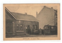 QUIEVRAIN  La Douane Belge 1921 ( Tram à Vapeur) - Quievrain