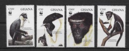 Thème Animaux - W.W.F. - Singe - Ghana - Timbres Neufs ** Sans Charnière - TB - Unused Stamps