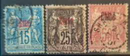 CHINE 1894/1900 - Canceled - YT 6, 8, 11 - 15c 25c 50c - Gebraucht