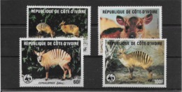 Thème Animaux - W.W.F. - Côte D'Ivoire - Timbres Neufs ** Sans Charnière - TB - Unused Stamps