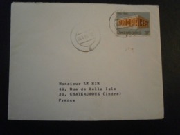 LUXEMBOURG LUXEMBURG EUROPA CAP CHATEAUROUX INDRE TIMBRE LETTRE ENVELOPPE COVER LETTER PLI - Maschinenstempel (EMA)