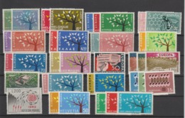 Europa Année Complète 1962 39 Val ** MNH - Annate Complete