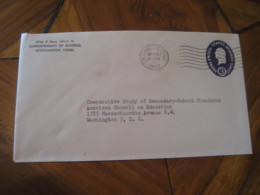 SOUTHINGTON Hartford Connecticut CT 1951 To Washington D.C. Superintendent Of Schools U533 Postal Stationery Cover USA - 1941-60