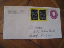 MADISON Dane Wisconsin WI 1984 To Raleigh NC 2 Stamp On U536 Postal Stationery Cover USA - 1981-00