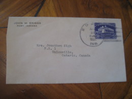 ROBY Indiana IN 1934 To Unionville Ontario Canada U526 Postal Stationery Cover USA - 1921-40