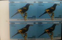 RO) 2018 CUBA - CARIBBEAN, IMPERFORATED, ENDEMIC BIRD - ICTERUS MELANOPSIS - ORIOLE - PACIFORME, XV PHILATELIC CONGRESS, - Imperforates, Proofs & Errors