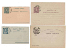 Lot Entier Entero Stationary Ganzache ( X 4 ) Funchal Madeira + Praia Cabo Verde Açores Cap Vert CTO - Funchal