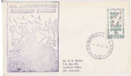 Polaire Néozélandais, N° 437 Obl. Campbell Is. Le 1 JA 67 + Gd Cachet Illustré Antarctic Station (Météo...) - Brieven En Documenten