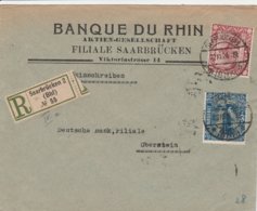 Sarre Lettre Recommandée Saarbrücken 1926 - Lettres & Documents