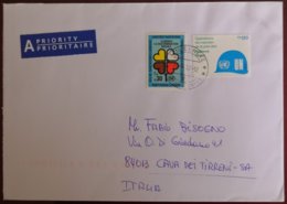 2012 Nations Unies Geneve -  Used Stamps On Cover To Italy - Cartas & Documentos