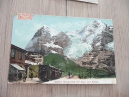 CPA Suisse Zwizerland Lauterbrunnen Station Wengernalp Mit Eiger Un Mönch - Lauterbrunnen